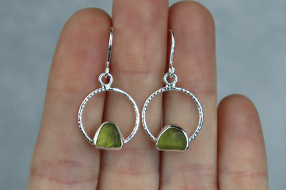 Welsh Sea Glass Geometric Earrings