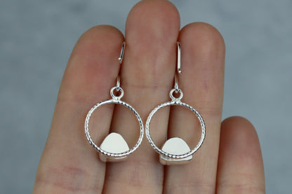 Welsh Sea Glass Geometric Earrings