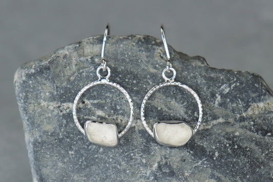 Welsh Sea Glass Geometric Earrings