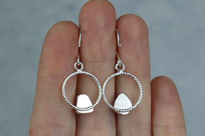 Welsh Sea Glass Geometric Earrings