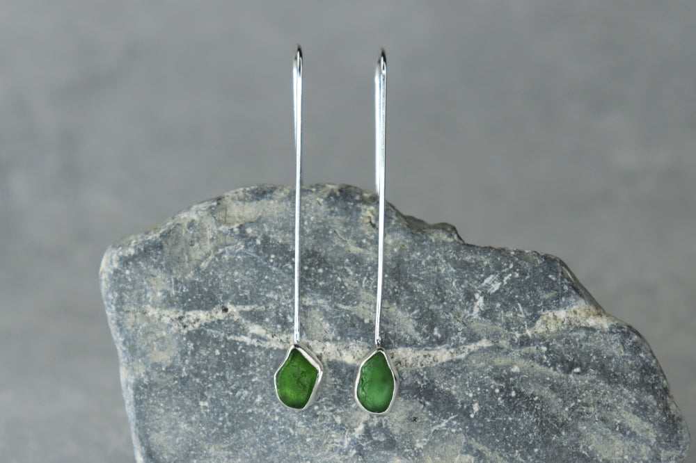 Welsh Sea Glass Drop Earrings