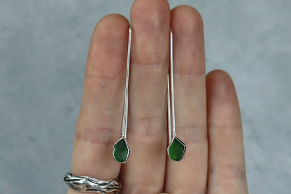 Welsh Sea Glass Drop Earrings