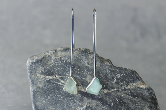 Welsh Sea Glass Drop Earrings
