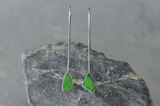 Welsh Sea Glass Drop Earrings