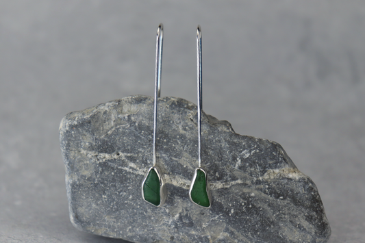 Welsh Sea Glass Drop Earrings