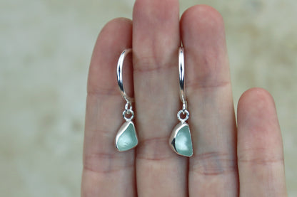 Welsh Sea Glass Hoop Earrings