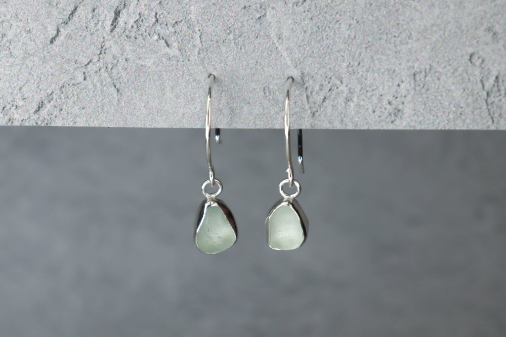 Welsh Sea Glass Hoop Earrings