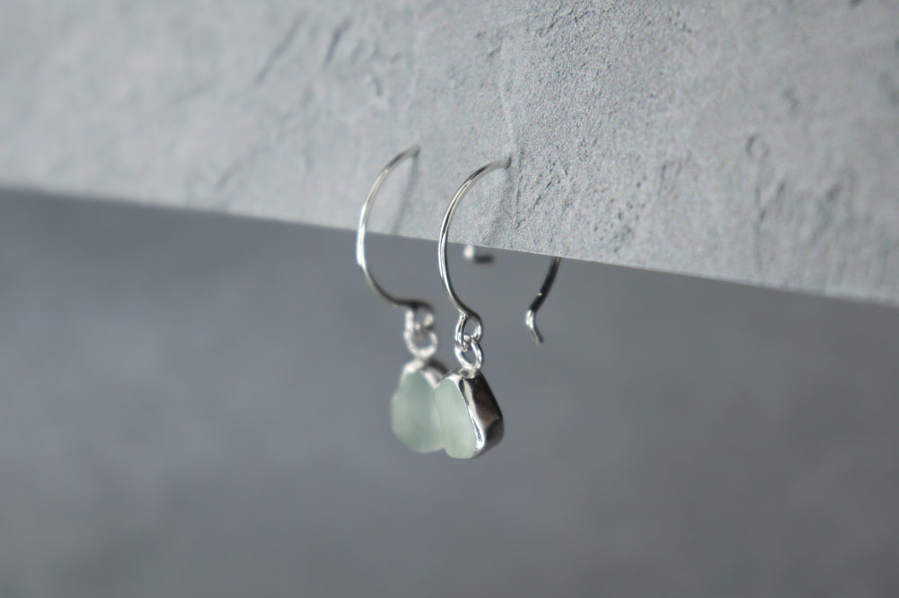 Welsh Sea Glass Hoop Earrings