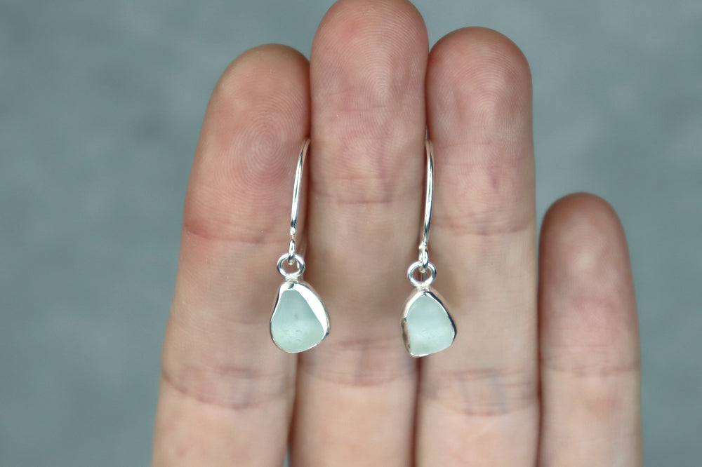Welsh Sea Glass Hoop Earrings