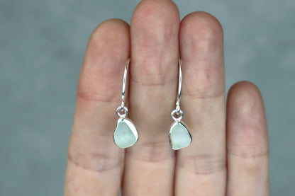 Welsh Sea Glass Hoop Earrings