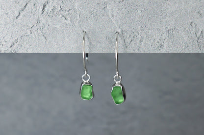 Welsh Sea Glass Hoop Earrings
