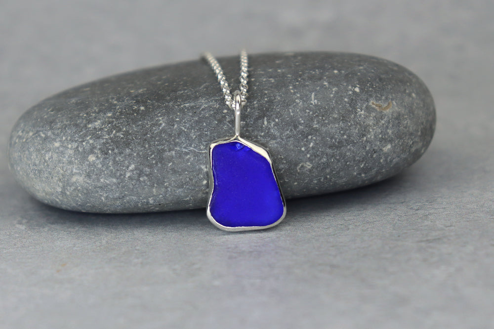 Welsh Sea Glass Silver Necklace