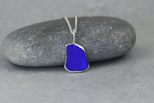 Welsh Sea Glass Silver Necklace