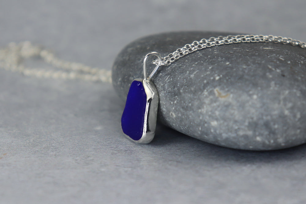 Welsh Sea Glass Silver Necklace
