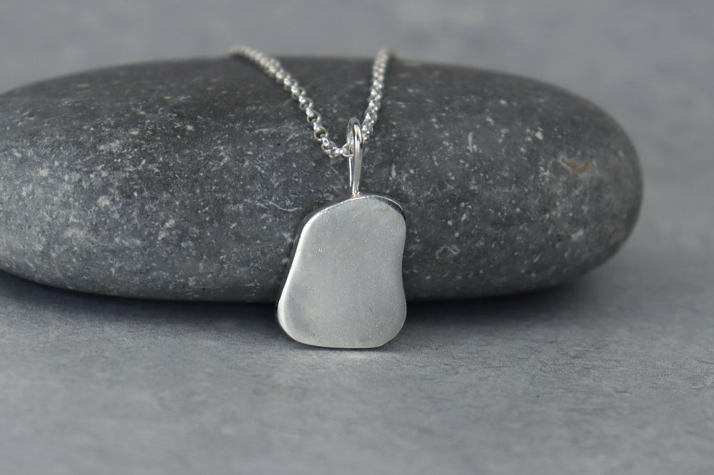 Welsh Sea Glass Silver Necklace