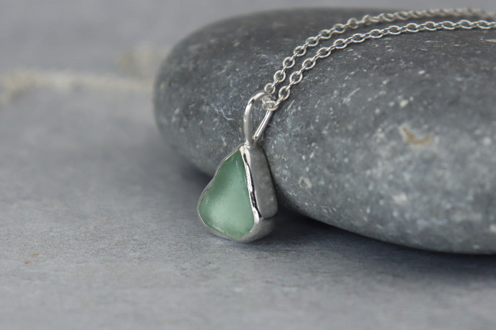 Welsh Sea Glass Silver Necklace