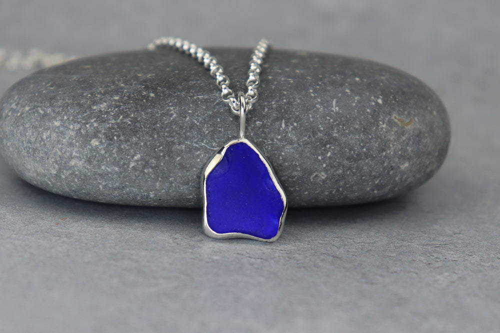 Welsh Sea Glass Silver Necklace