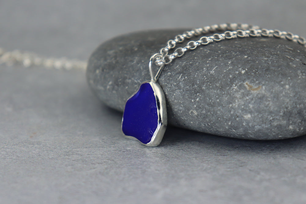 Welsh Sea Glass Silver Necklace