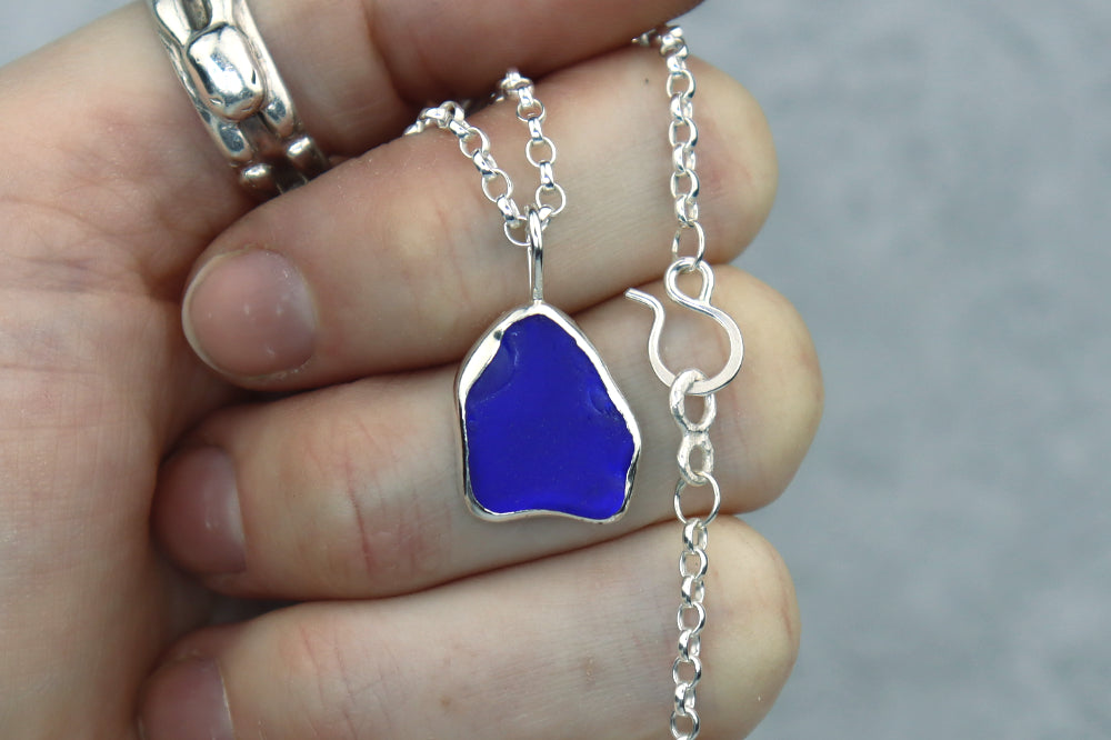 Welsh Sea Glass Silver Necklace