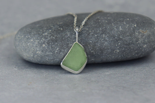 Welsh Sea Glass Silver Necklace