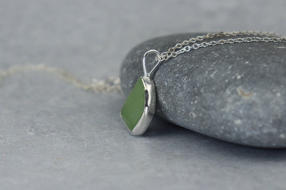 Welsh Sea Glass Silver Necklace