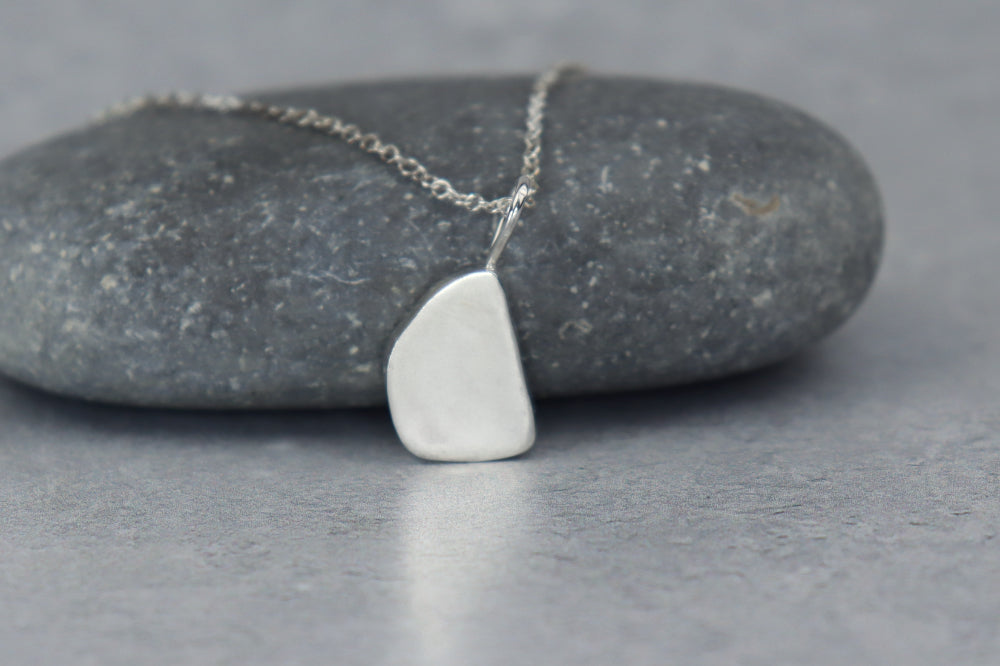 Welsh Sea Glass Silver Necklace