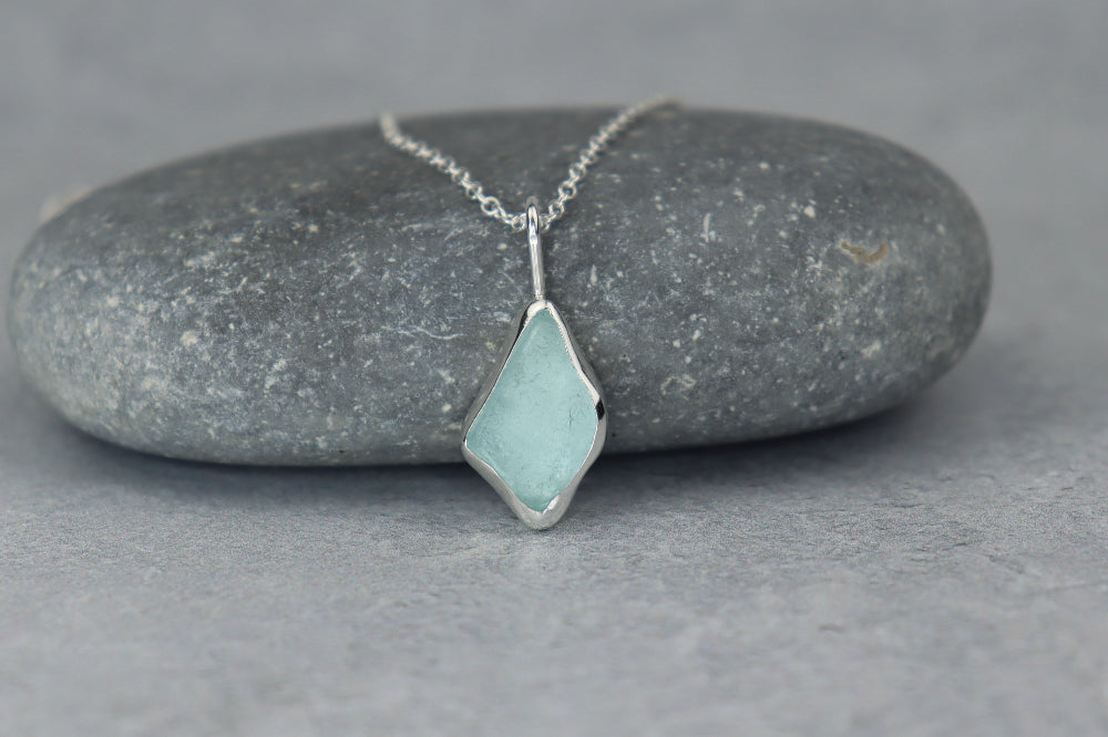 Welsh Sea Glass Silver Necklace
