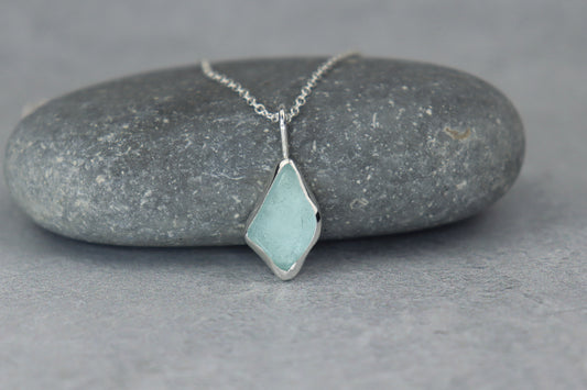 Welsh Sea Glass Silver Necklace