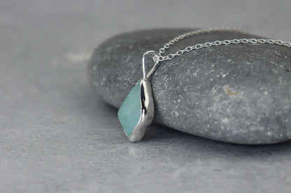 Welsh Sea Glass Silver Necklace