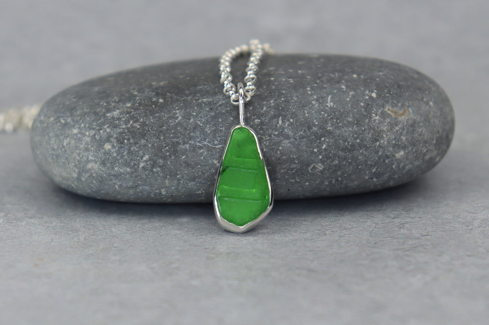 Welsh Sea Glass Silver Necklace