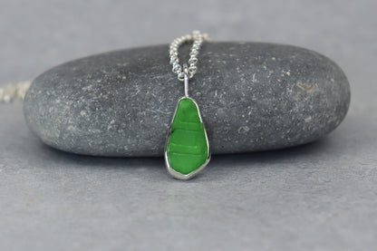 Welsh Sea Glass Silver Necklace