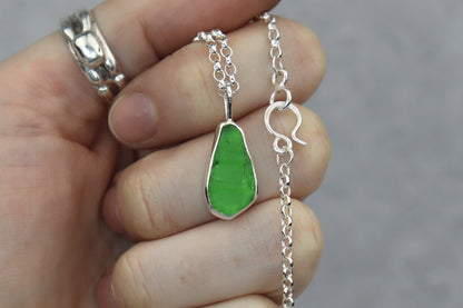 Welsh Sea Glass Silver Necklace