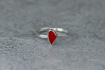 UK Size O/P Welsh Sea Glass Ring