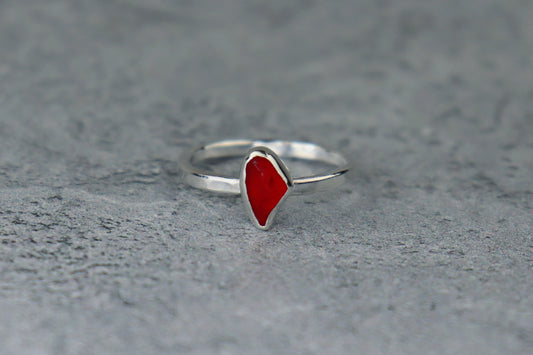 UK Size O/P Welsh Sea Glass Ring
