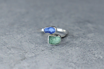 UK Size L Welsh Sea Glass Ring