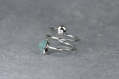 UK Size N/O Welsh Sea Glass Ring