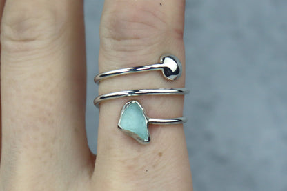 UK Size N/O Welsh Sea Glass Ring