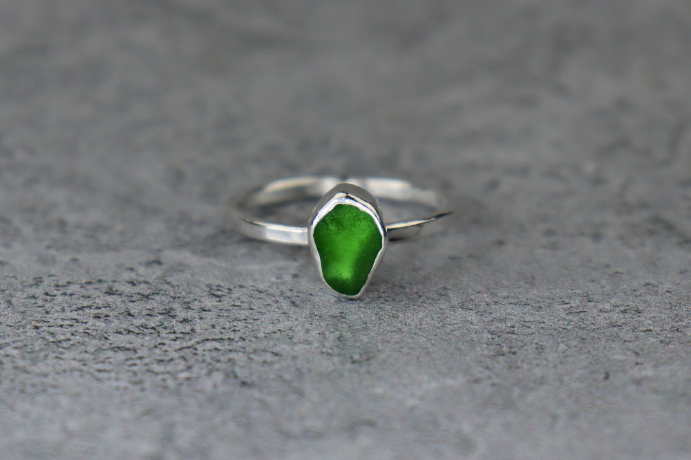 UK Size U Welsh Sea Glass Ring