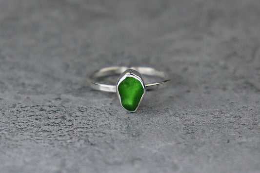 UK Size U Welsh Sea Glass Ring
