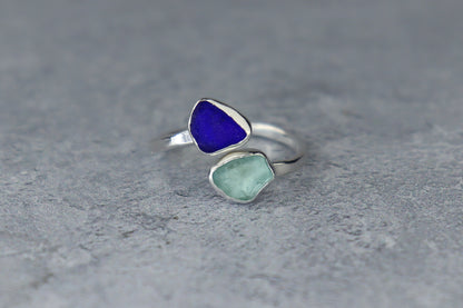 UK Size Q Welsh Sea Glass Ring