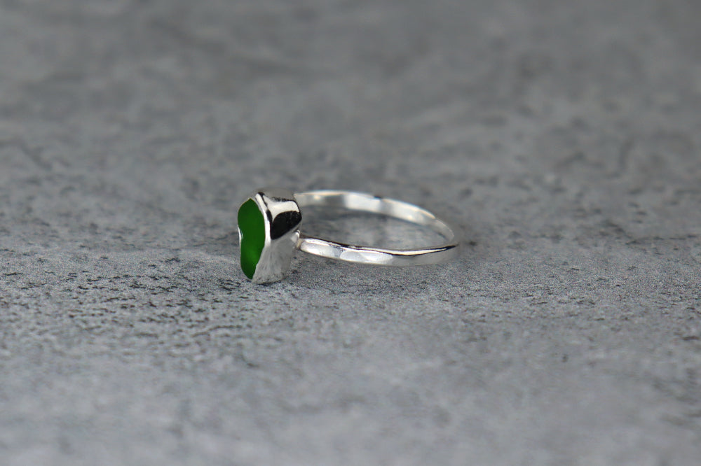 UK Size U Welsh Sea Glass Ring