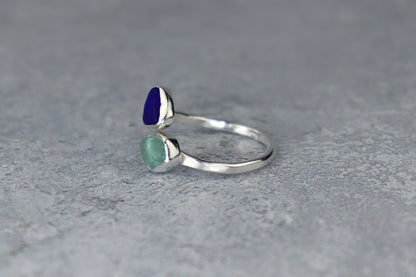 UK Size Q Welsh Sea Glass Ring