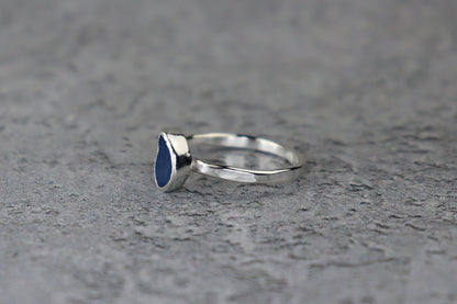 UK Size M Welsh Sea Glass Ring