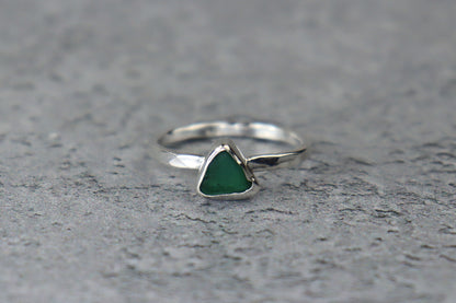 UK Size Q Welsh Sea Glass Ring