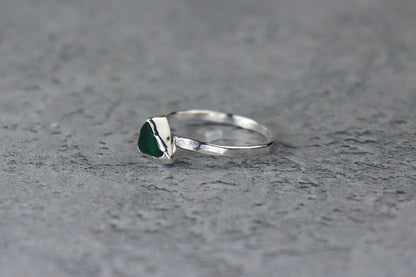 UK Size Q Welsh Sea Glass Ring