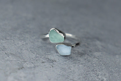 UK Size W Welsh Sea Glass Ring