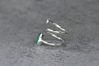 UK Size I/L Welsh Sea Glass Ring