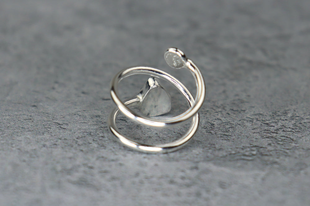 UK Size I/L Welsh Sea Glass Ring