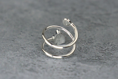UK Size I/L Welsh Sea Glass Ring