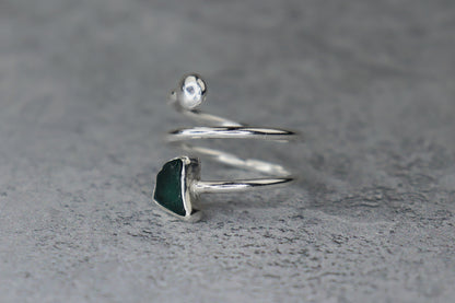 UK Size N/O Welsh Sea Glass Ring